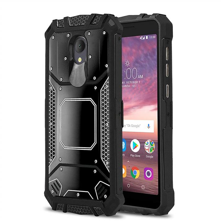 Phone Case for [ALCATEL TCL LX (A502DL)], [Alloy Series][Black] Aluminium [Metal Plate] Military Grade Cover for Alcatel TCL LX (Tracfone, Simple Mobile, Straight Talk, Total Wireless)