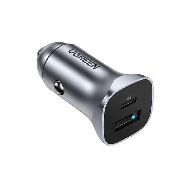 شارژر فندکی USB-C PD+USB-A 24W یوگرین مدل CD130 کد ۳۰۷۸۰