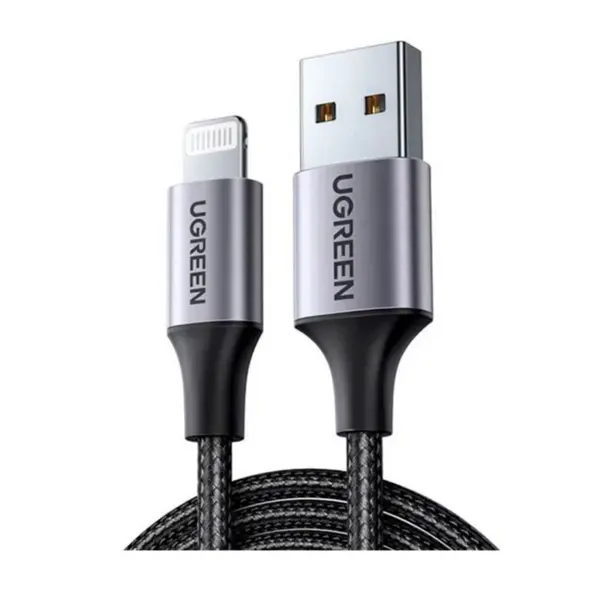 کابل لایتنینگ به USB یوگرین US199 مدل 60156 طول 1 متر Ugreen US199 USB to Lightning Cable 1M