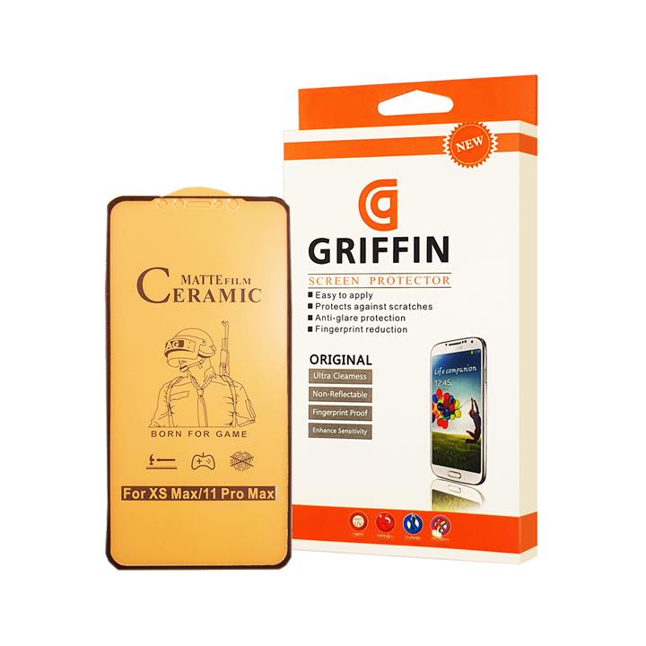 محافظ صفحه نمایش سرامیکی مات گریفین مدل FLCRM GN to مناسب برای گوشی موبایل اپل iPhone 11 Pro Max