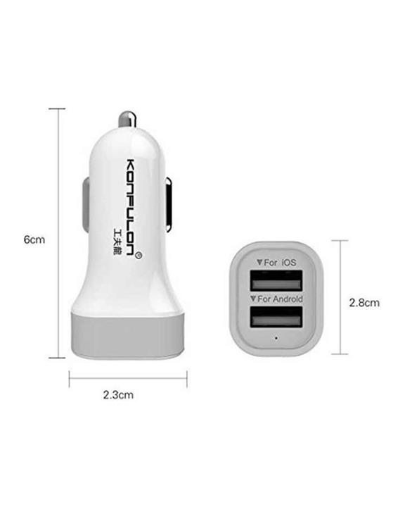 شارژر فندکی دو پورت KONFULON C17