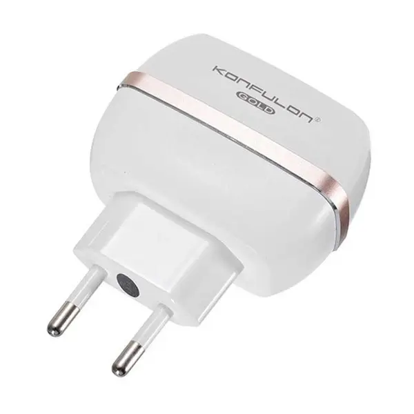 شارژر Konfulon دو پورت مدل C23 با کابل lightning