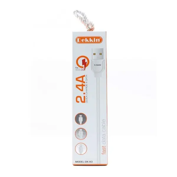 کابل شارژ اندرویدی MicroUSB برند دکین Dekkin مدل DK-A3