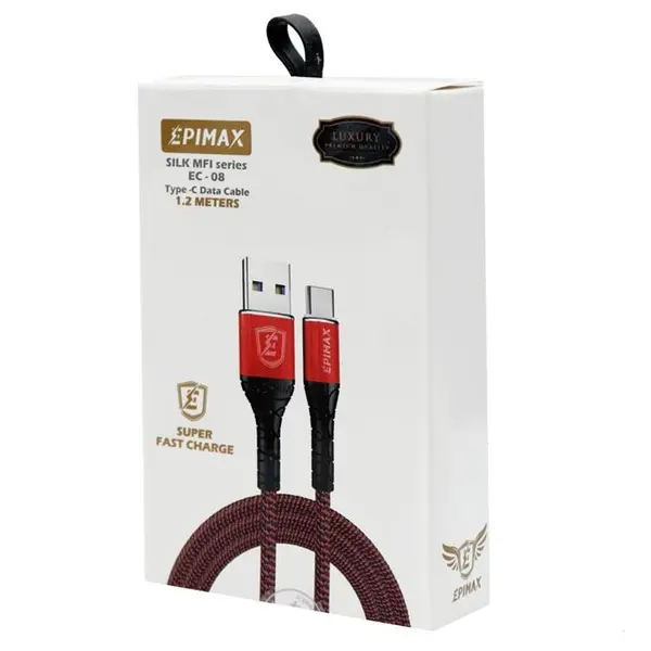 کابل شارژر تایپ سی ابریشم مدل 1.2 متر EC-08- Epimax - 3