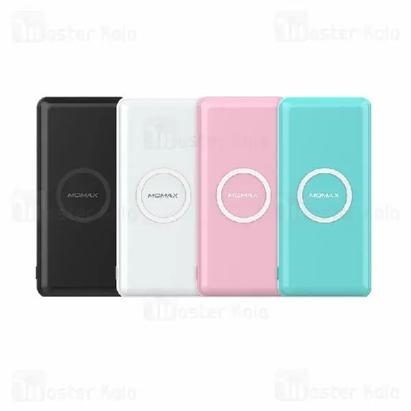 پاوربانک وایرلس 10000 فست شارژ مومکس Momax IP89 QPower minimal PD QC3.0 Momax power minimal wireless charging 10000 mah