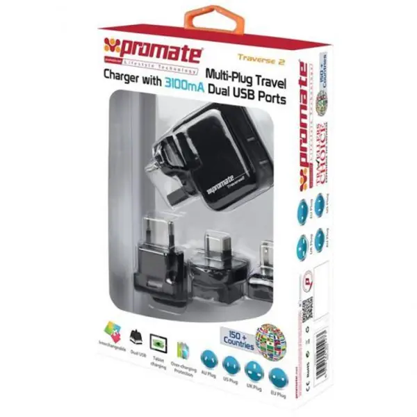شارژر دیواری پرومیت مدل Glint-2 Promate Glint-2 Wall Charger - 2