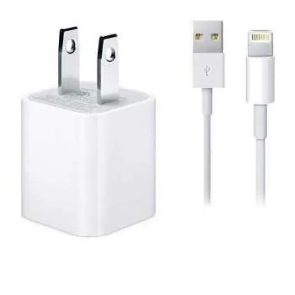 شارژر دیواری ۵ وات آیفون مدل IPHONE X MAX همراه با کابل لایتنینگ FOXCONN - 2