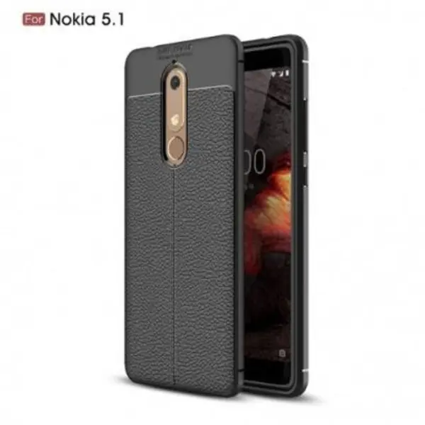 قاب محافظ ژله ای طرح چرم Nokia 5.1 2018 مدل Auto Focus - 5
