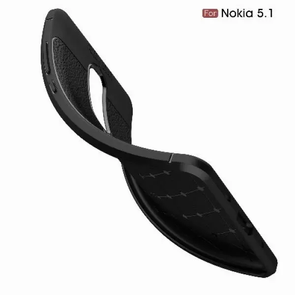 قاب محافظ ژله ای طرح چرم Nokia 5.1 2018 مدل Auto Focus - 4