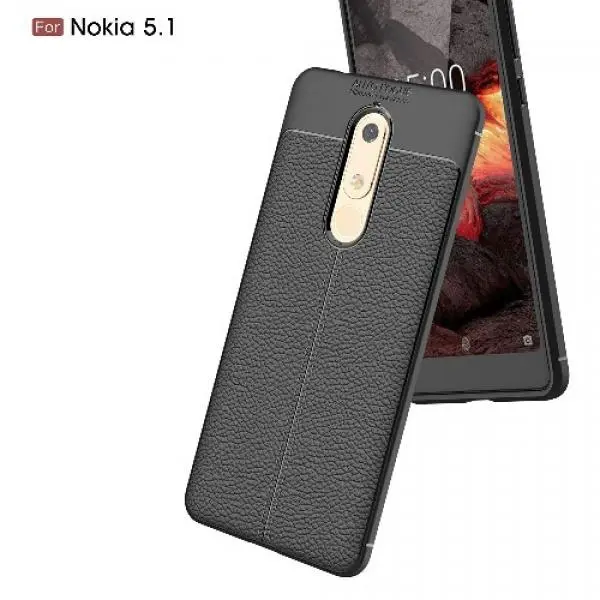 قاب محافظ ژله ای طرح چرم Nokia 5.1 2018 مدل Auto Focus - 3