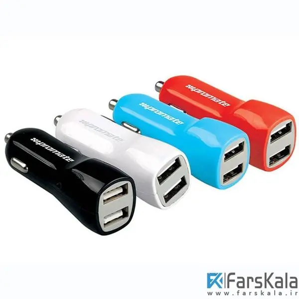 شارژر فندکی دو پورت پرومیت Promate Vivid Dual Port Car Charger - 5