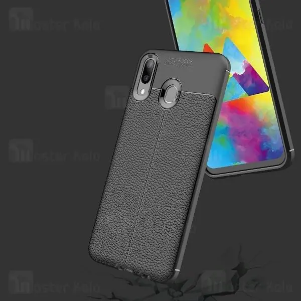 قاب محافظ ژله ای طرح چرم سامسونگ Samsung Galaxy M20 Auto Focus Auto Focus Leather Case for Samsung Galaxy M20 - 2