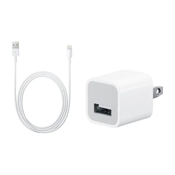 شارژر دیواری و کابل USB به لایتنینگ فاکسکان مدل Mini USB Charger - 2