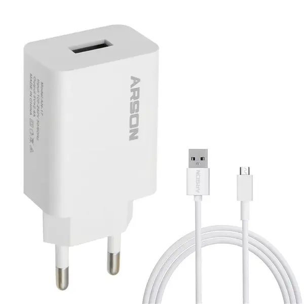 شارژر دیواری آرسون مدل AN-17 به همراه کابل microUSB - 5