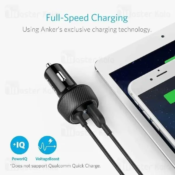 شارژر فندکی ANKER مدل POWERDRIVE 2 ELITE Anker A2214 PowerDrive 2 Elite with Lightning Connector UN with Offline Packaging V3 - 3