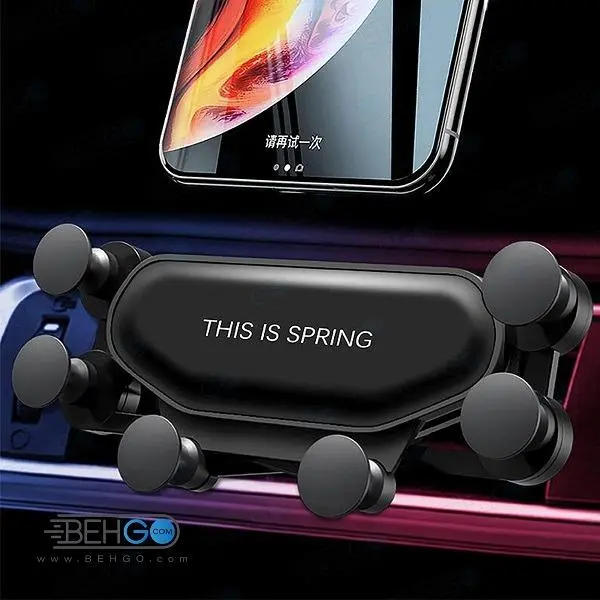 هلدر نگهدارنده گوشی موبایل جمع شو شش پایه مناسب خودرو مدل Car Holder this is SPRING - 2