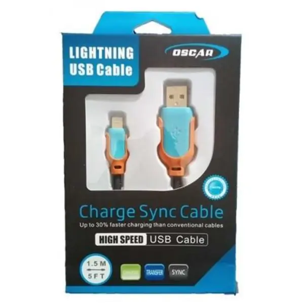 کابل شارژ آیفون پک دار OSCAR - 5
