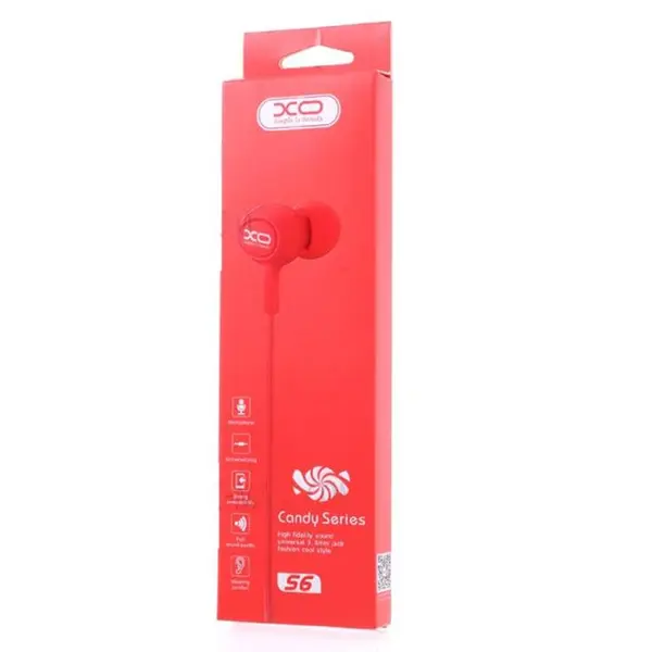 هندزفری سیمی ایکس او XO S6 Wired Handsfree XO S6 Candy music earphone - Pink - 4