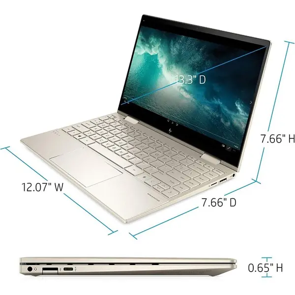 لپ تاپ اچ پی 13 اینچی مدل ENVY X360 13m Core i7-1165G7 8GB-512GB SSD Intel HP ENVY X360 13m Core i7-1165G7 8GB-512GB SSD Intel - 2