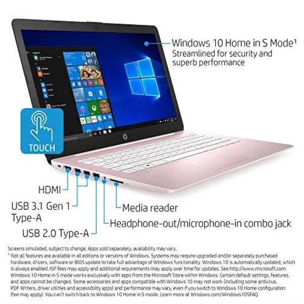 HP Stream 14-Inch Touchscreen Dual-Core A4-9120E-4 GB-64 GB - 3