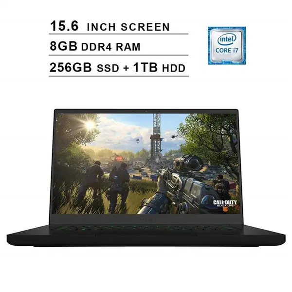 Razer 2019 Blade 15.6 Inch FHD Gaming Laptop Intel 6-Core i7-8750H up to 4.1 GHz, 8GB RAM, 256GB SSD + 1TB HDD, NVIDIA GeForce GTX 1060, WiFi, Bluetooth, HDMI, Windows 10 Home - 5