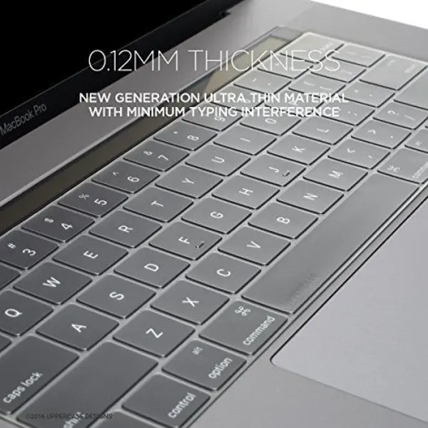 UPPERCASE GhostCover Premium Ultra Thin Keyboard Protector for MacBook Pro with Touch Bar 13" and 15" 2016 2017 2018 2019, Apple Model Number A1706, A1707, A1989, A1990, A2159 - 3