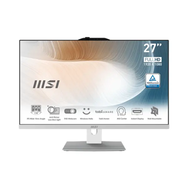 کامپیوتر All In One ام اس آی 27 اینچی مدل Modern AM272P 12M Core i7 1260P 16GB 500GB SSD Intel All-in-One Msi Modern AM272P 12M Core i7 1260P 16GB 500GB SSD Intel All-in-One - 3