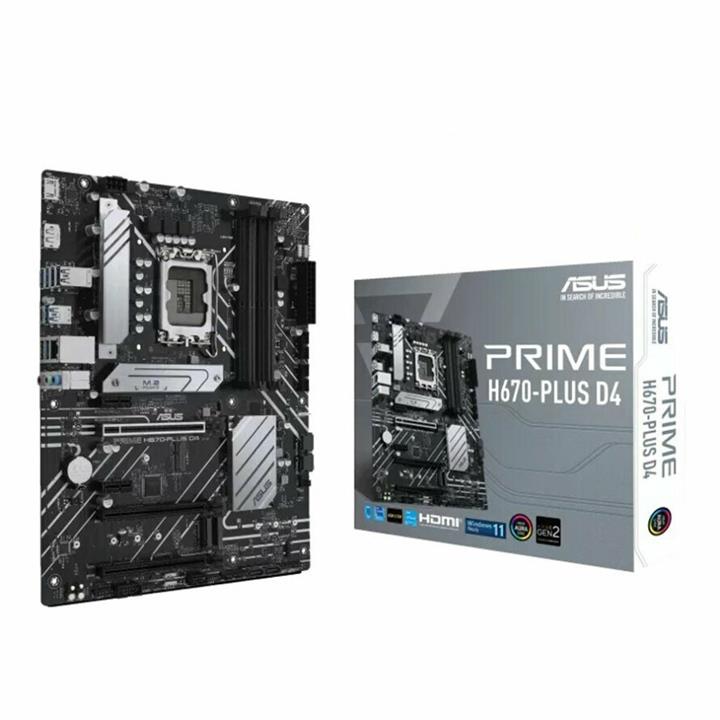 ASUS PRIME H670-PLUS D4 LGA 1700 (Intel 12th Gen) ATX Motherboard