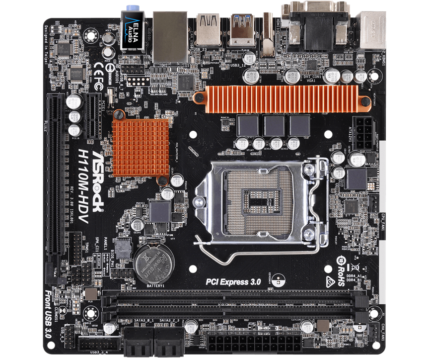 ASROCK H110M-HDV LGA 1151 Motherboard