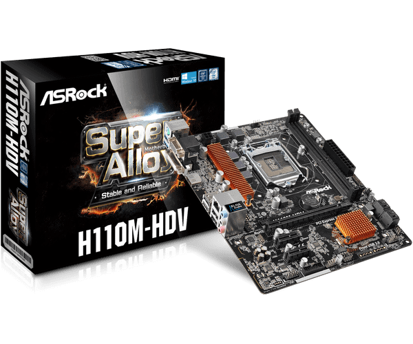 ASROCK H110M-HDV LGA 1151 Motherboard