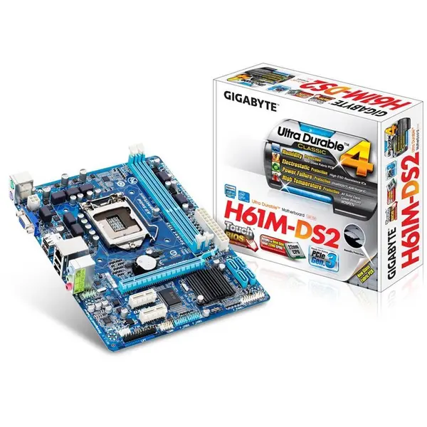 مادربرد گیگابایت مدل اچ 61 ام دی اس 2 GigaByte GA-H61M-DS2 LGA 1155 Motherboard - 4