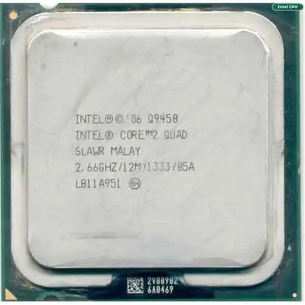 پردازنده تری اینتل مدل کیو 9450 با فرکانس 2.66 گیگاهرتز Intel Core 2 Quad Q9450 2.66GHz 12M Cache LGA 775 TRAY Yorkfield CPU - 2