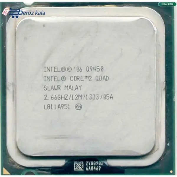 پردازنده تری اینتل مدل کیو 9450 با فرکانس 2.66 گیگاهرتز Intel Core 2 Quad Q9450 2.66GHz 12M Cache LGA 775 TRAY Yorkfield CPU - 5