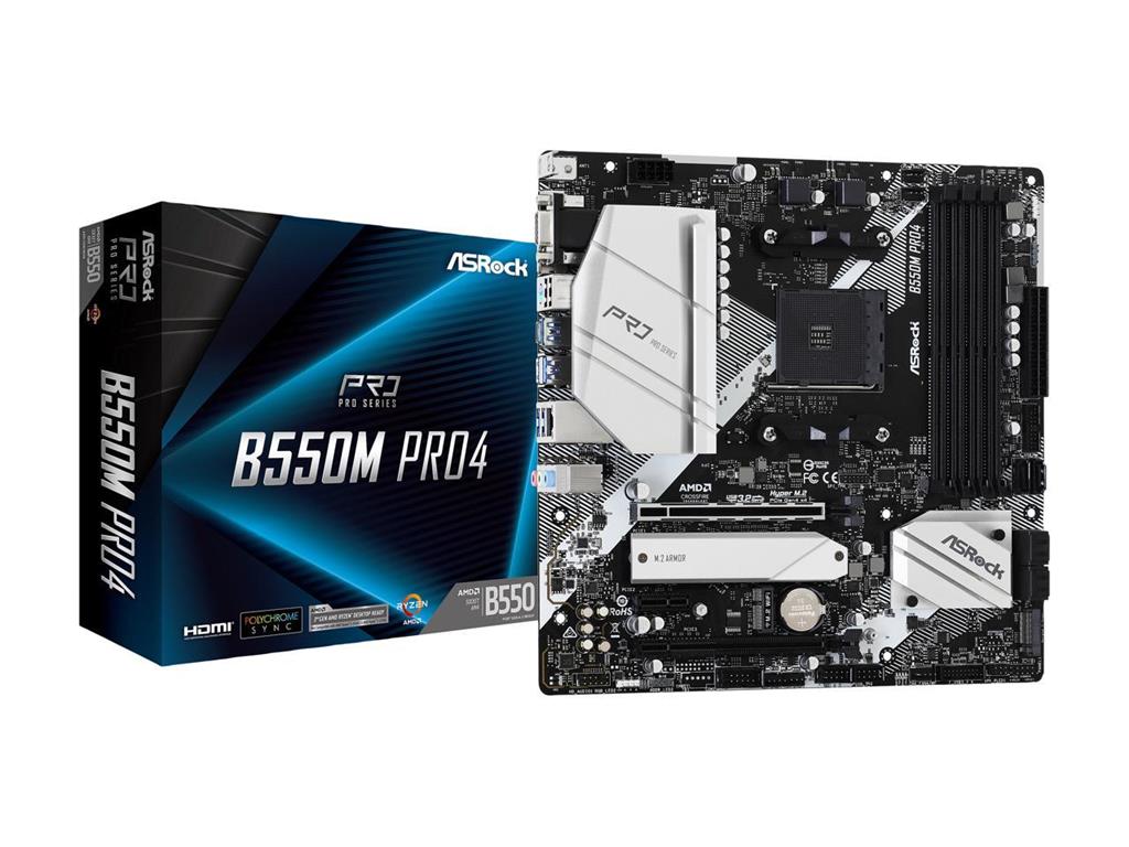 Motherboard: ASRock B550M Pro4 DDR4