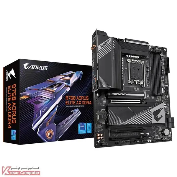 مادربرد وایرلس گیگابایت B760 AORUS ELITE AX DDR4 GigaByte B760 AORUS ELITE AX DDR4 LGA1700 Motherboard - 4
