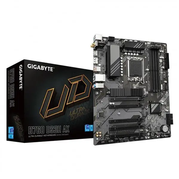 مادربرد گیگابایت مدل B760M DS3H AX DDR4 rev. 1.x GigaByte B760M DS3H AX DDR4 rev. 1.x LGA 1700 13th Gen ATX Motherboard