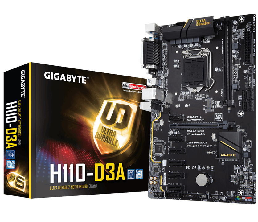 Gigabyte GA-H110-D3A rev. 1.0 Motherboard