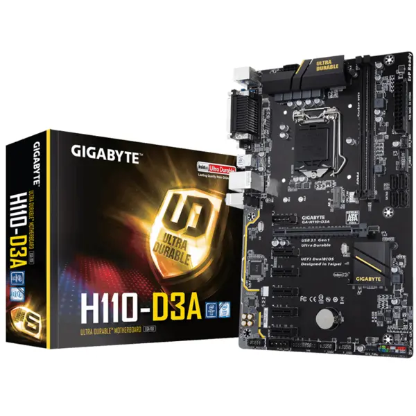 مادربرد گیگابایت مدل GA-H110-D3A rev. 1.0 Gigabyte GA-H110-D3A rev. 1.0 Motherboard - 3