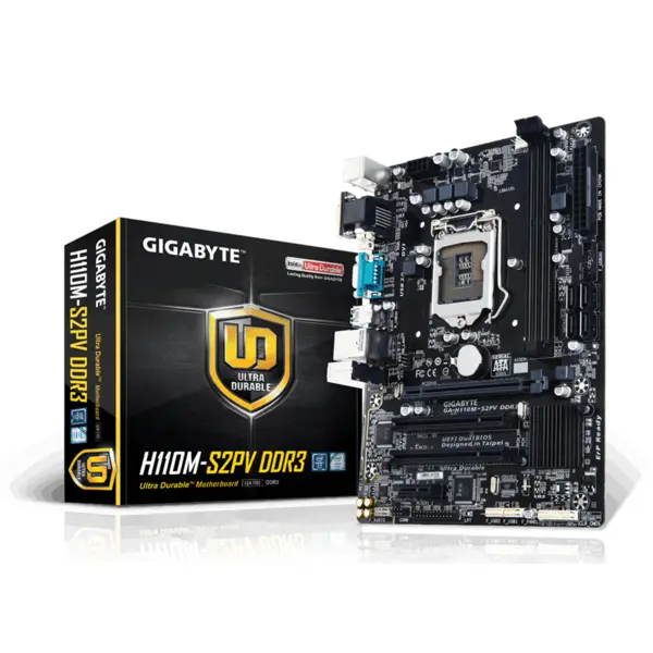 مادربورد گیگابایت مدل GA-H110M-S2PV DDR3 GigaByte GA-H110M-S2PV DDR3 LGA 1151 Motherboard - 2