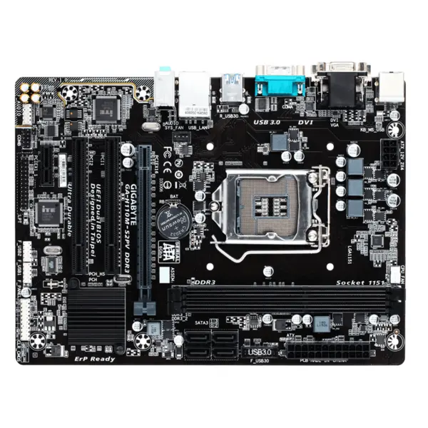 مادربورد گیگابایت مدل GA-H110M-S2PV DDR3 GigaByte GA-H110M-S2PV DDR3 LGA 1151 Motherboard - 3