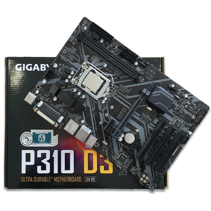 باندل مادربورد GIGABYTE P310 D3 به همراه پردازنده i3 9100F (استوک)