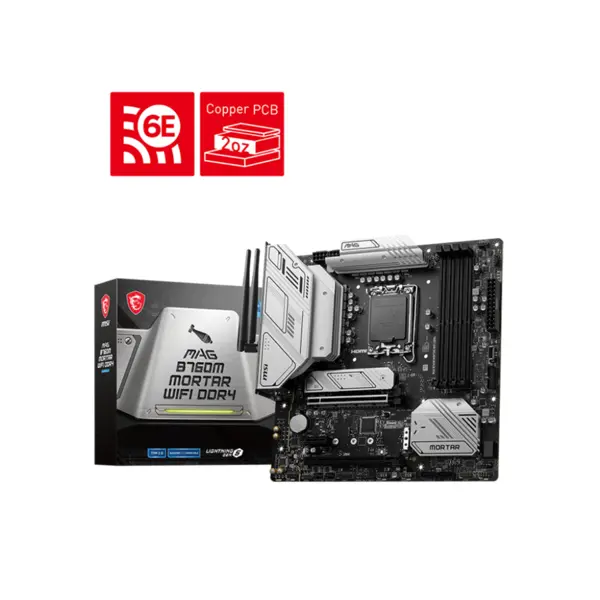مادربرد ام اس آی مدل MAG B760M MORTAR WIFI DDR4 سوکت 1700 Msi MAG B760M MORTAR WIFI DDR4 LGA1700 Motherboard