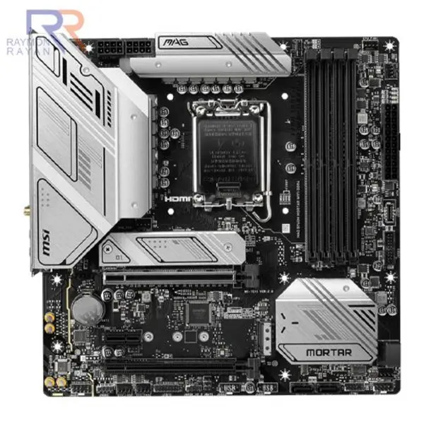 مادربرد ام اس آی مدل MAG B760M MORTAR WIFI DDR4 سوکت 1700 Msi MAG B760M MORTAR WIFI DDR4 LGA1700 Motherboard - 2