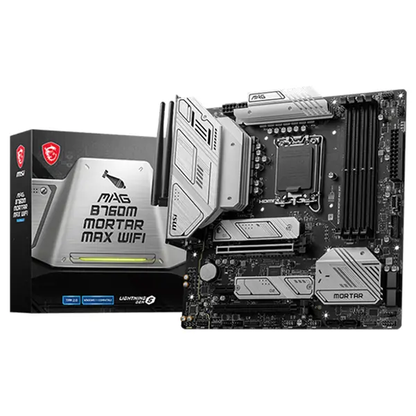 مادربرد ام اس آی مدل MAG B760M MORTAR MAX WIFI سوکت 1700 MSI MAG B760M MORTAR MAX WIFI 1700 Motherboard - 2