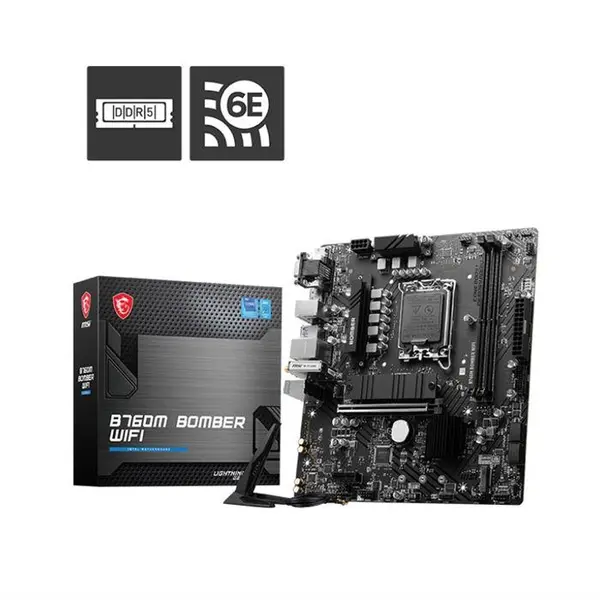 مادربرد ام اس آی MSI B760M BOMBER DDR5 WIFI LGA 1700 - 2