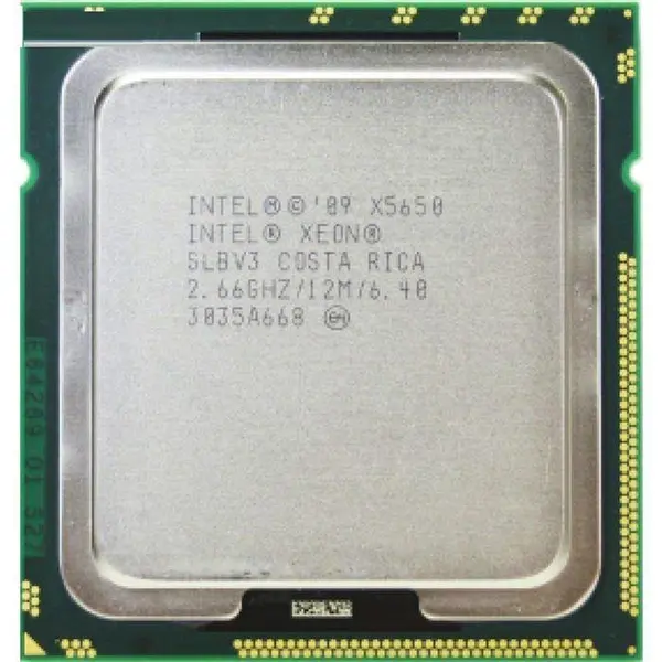 سی پی یو اینتل مدل زئون Xeon X۵۶۵۰ با فرکانس ۲.۶۶ گیگاهرتز Intel Xeon X5650 2.66GHz LGA1366 CPU - 3
