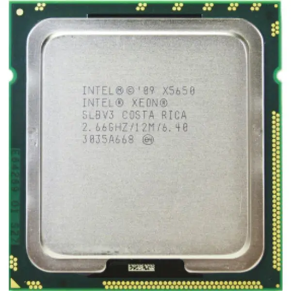 سی پی یو اینتل مدل زئون Xeon X۵۶۵۰ با فرکانس ۲.۶۶ گیگاهرتز Intel Xeon X5650 2.66GHz LGA1366 CPU - 5