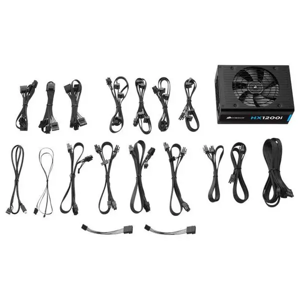 پاور ماژولار کورسیر 1200 وات CORSAIR 80+ Platinum Certified CORSAIR HX1200i — 1200 Watt 80 Plus® Platinum Certified - 3