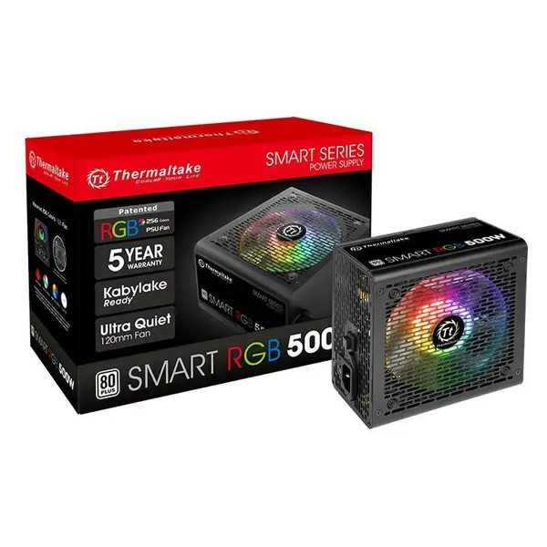 منبع تغذیه ترمالتیک مدل اسمارت آر جی بی با توان 500 وات Thermaltake Smart RGB 500W 80 PLUS Power Supply