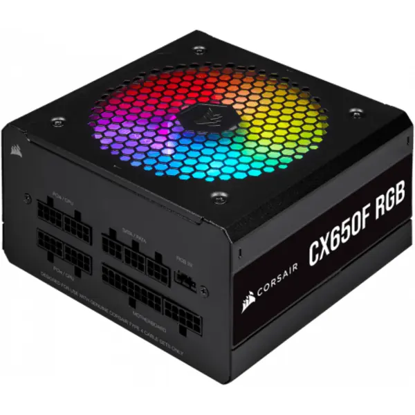 پاور 650 وات Corsair مدل CX-F Series CX650F RGB Corsair CX650F RGB Bronze Fully Modular Power Supply - 3
